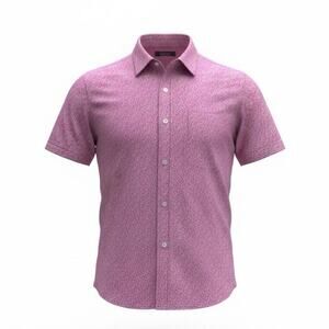 Nick Graham Purple Pattern Short Sleeve Button Shirt Men’s Large